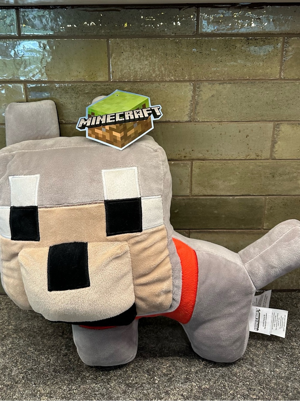 Minecraft Wolf Stuffed Plush Pillow Buddy